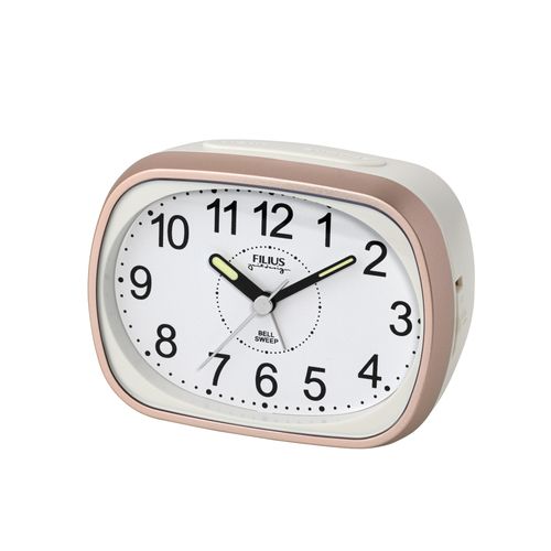 4045346126669 - Quarzwecker FILIUS ZEITDESIGN weiß Wecker Schlafzimmer Leuchtzeiger schleichende Sekunde Glockenalarm Snooze