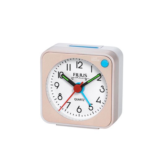4045346126782 - Quarzwecker FILIUS ZEITDESIGN braun (bronzefarben) Wecker Wecker Reisewecker Schlafzimmer Leuchtzeigerschleichende Sekunde