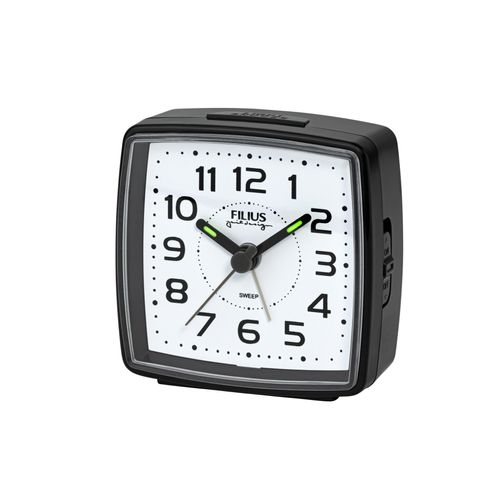 4045346126515 - Quarzwecker FILIUS ZEITDESIGN schwarz Wecker Reisewecker Schlafzimmer Beleuchtung schleichende Sekunde Snooze