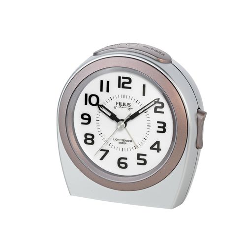 4045346126577 - Quarzwecker FILIUS ZEITDESIGN silber (silberfarben) Wecker Schlafzimmer Wecker Jugendliche Beleuchtung schleichende Sekunde