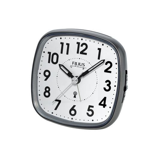 4045346126720 - Funkwecker FILIUS ZEITDESIGN grau Wecker Schlafzimmer Wecker Beleuchtung Weckwiederholung Piepalarm