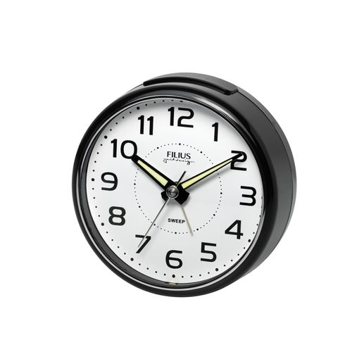 4045346126607 - Quarzwecker FILIUS ZEITDESIGN schwarz Wecker Schlafzimmer WeckerschleichendeSekundeWeckwiederholungLeuchtzeiger