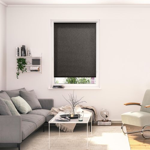 4067533066947 - Rollo ORIGINAL Klemmfix ohne Bohren Gr 2 grau (anthrazit weiß weiß) B50cm H190cm Polyester Rollos Thermofunktion Lichtdurchlässig Klemmbar Energiesparend