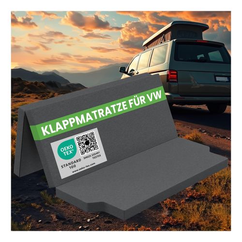 4260346889967 - aktivshop Grau Camper Matratze für VW T4 T5 T6 T61 Multivan California Beach Caravelle Transporter