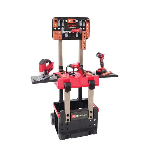 4008332417912 - Happy People 41791 - Einhell KIDS E-Case Werkbank (110 Teile) transportfähig und mitwachsend Kinder