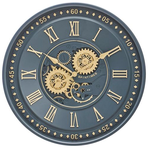 9010585803263 - Wanduhr Anthrazit Gold Metall Kunststoff Glas 59x8x59 cm Dekoration Uhren Wanduhren 9010585803263 - Wanduhr Anthrazit Gold Metall Kunststoff Glas 59x8x59 cm Dekoration Uhren Wanduhren