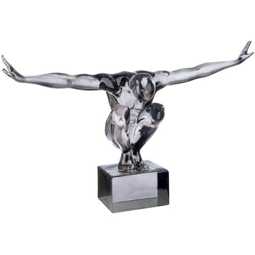 4063387596500 - Dekofigur GILDE Skulptur Cliffhanger Gris grau H 335 cm grau B49cm H335cm T16cm Acryl Dekofiguren
