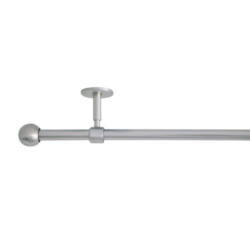 4040255309028 - Gardinenstange ausziehbar 1-lauf Vorhangstange Fenster Wand Deckenmontage Endstück Kugel in Edelstahl-Optik Komplettgarnitur Teleskopstange 4040255309028 - Gardinenstange ausziehbar 1-lauf Vorhangstange Fenster Wand Deckenmontage Endstück Kugel in Edelstahl-Optik Komplettgarnitur Teleskopstange