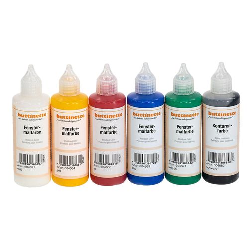 4058896389156 - Fenstermalfarben Grundfarben 6x 80 ml