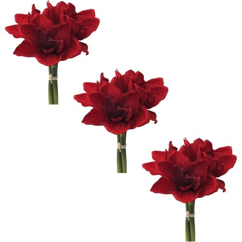 4064118112983 - Winterliche Kunstpflanze CREATIV GREEN Weihnachtsdeko Kunstpflanzen Gr H 32 cm 3 St rot Kunstpflanzen üppige Blütenpracht 3er-Set