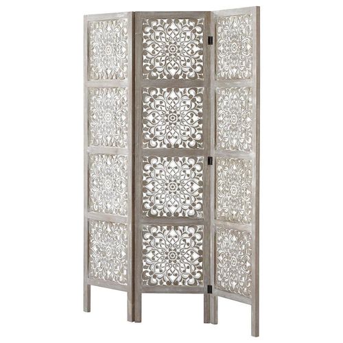 9009852620047 - Paravent Braun Weiß Holz Holzwerkstoff Paulownia 1245x170x23 cm Wohnzimmer Raumteiler & Paravents Paravents 9009852620047 - Paravent Braun Weiß Holz Holzwerkstoff Paulownia 1245x170x23 cm Wohnzimmer Raumteiler & Paravents Paravents