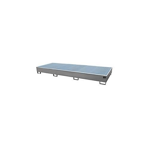 4052462074507 - Regalwanne RW-GR 3600-3 PE mit Gitterrost und PE-Einsatz B 3262 x T 1312 x H 383 mm bis 1000 l Stahl lackiert mausgrau 4052462074507 - Regalwanne RW-GR 3600-3 PE mit Gitterrost und PE-Einsatz B 3262 x T 1312 x H 383 mm bis 1000 l Stahl lackiert mausgrau
