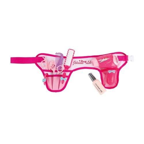 8714627000207 - Toi-Toys 45972A - Glamour Shine Friseurset Friseur-Gürtel mit echtem Föhn Haare Mädchen Friseuse