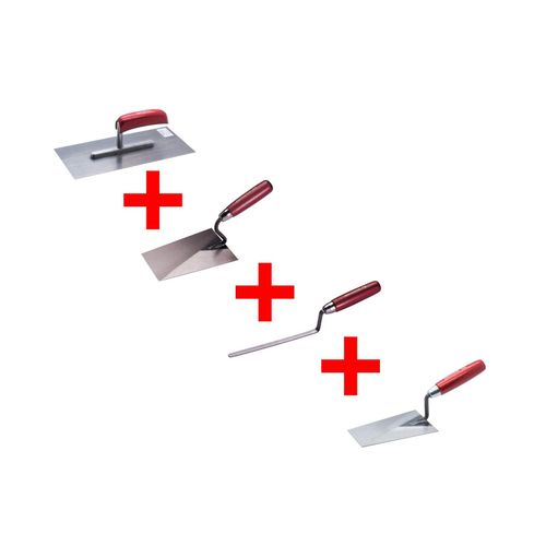4010496300047 - Maurerkellenset 4-tlg Maurerkelle Putzkelle Fugenkelle Glättekelle
