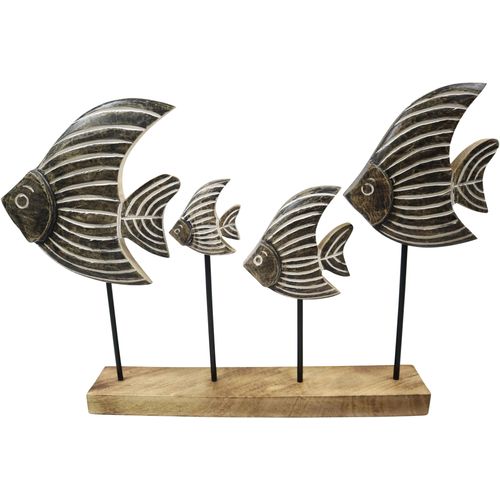 4056422137585 - Dekofigur AM DESIGN Fischschwarm aus Mangoholz und Metall braun B8cm H45cm T45cm Dekofiguren handgefertigte Osterdekoration 4056422137585 - Dekofigur AM DESIGN Fischschwarm aus Mangoholz und Metall braun B8cm H45cm T45cm Dekofiguren handgefertigte Osterdekoration