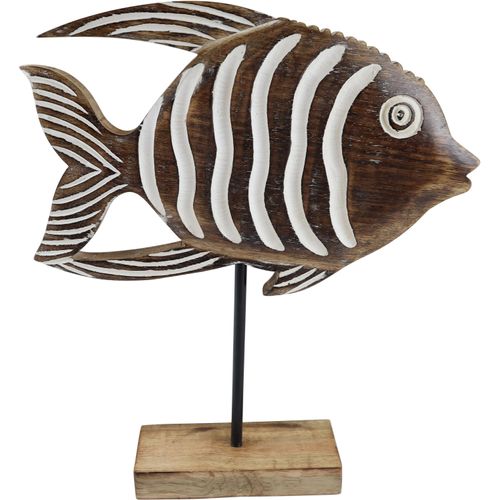 4056422137547 - Dekofigur AM DESIGN Fisch aus Mangoholz und Metall braun B6cm H35cm T35cm Dekofiguren handgefertigte Osterdekoration 4056422137547 - Dekofigur AM DESIGN Fisch aus Mangoholz und Metall braun B6cm H35cm T35cm Dekofiguren handgefertigte Osterdekoration
