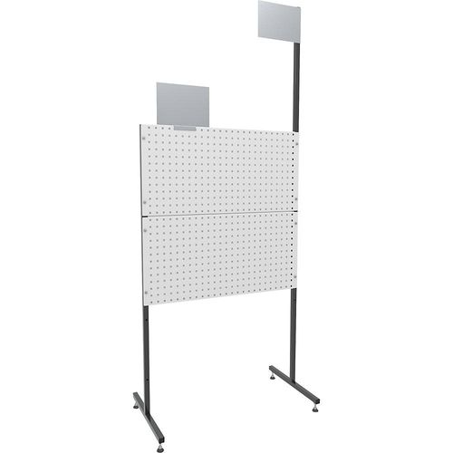 4054666028201 - eurokraft pro Organisations-Stellwand stationär 2 Lochbleche 2 Glattbleche