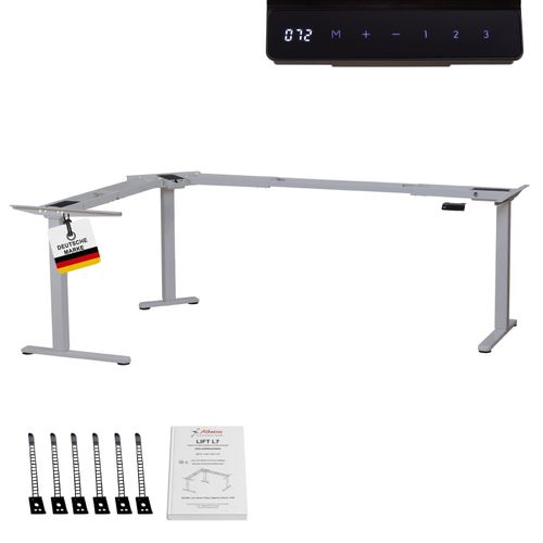 4250263740632 - Albatros LIFT L7S Gestell für Eckschreibtisch Höhenverstellbar Elektrisch silber - Winkelschreibtisch Memoryfunktion Kindersicherung - Schreibtischgestell Höhenverstellbar und Stufenlos 4250263740632 - Albatros LIFT L7S Gestell für Eckschreibtisch Höhenverstellbar Elektrisch silber - Winkelschreibtisch Memoryfunktion Kindersicherung - Schreibtischgestell Höhenverstellbar und Stufenlos