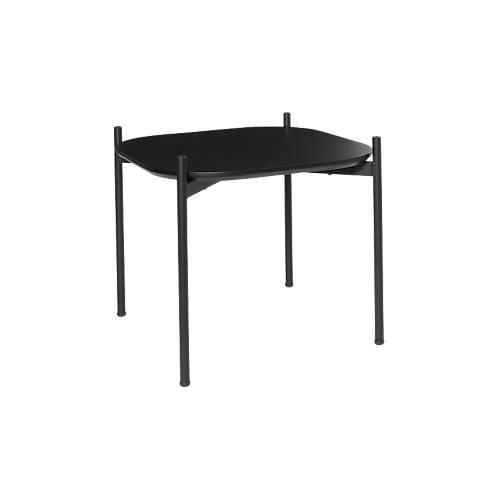 3660141226287 - Beistelltisch meet by Paperflow Meet Quadrat furniertes MDF Stahlgestell B 500 x T 500 x H 400 mm schwarz schwarz