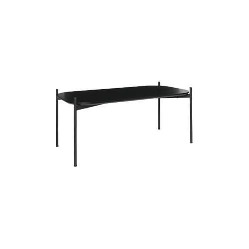 3660141226324 - Beistelltisch meet by Paperflow Meet Rechteck furniertes MDF Stahlgestell B 1000 x T 500 x H 400 mm schwarz schwarz