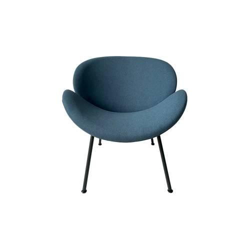 3660141955842 - meet by Paperflow Sessel SMILE Polyurethaneschaum bis 120 kg Stahl & Polyester schwarz & blau