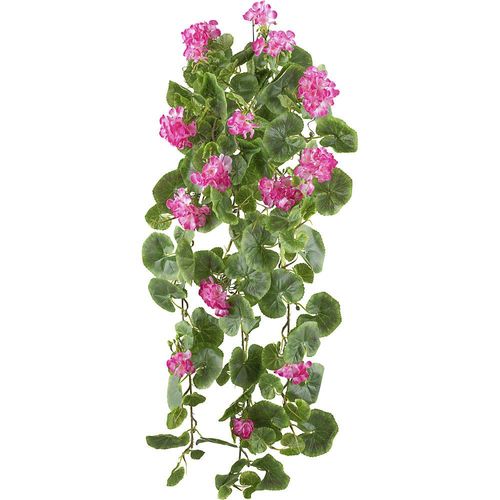 4064118185840 - Künstliche Pflanze Geranienhänger Blattfarbe Pink Höhe 800 mm kaiserkraft