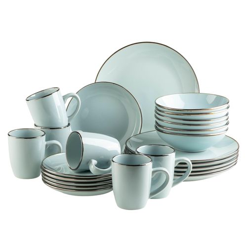 9001794877312 - Mäser Serie Metallic Rim Kombiservice 24 teilig für 6 Personen