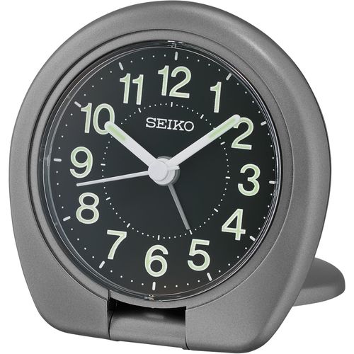 4517228839740 - Reisewecker SEIKO QHT018T grau Wecker Quarzwecker Wecker Reisewecker Schlafzimmer Snooze Beleuchtung