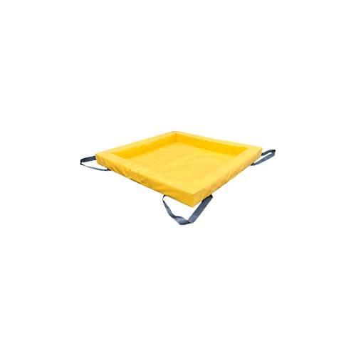 4262512391120 - Faltwanne für Kleingebinde Kapazität 57 l Schaumstoffwände stapelbar B 600 x T 600 x H 150 mm PVC gelb