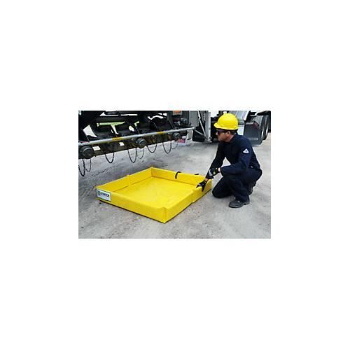 4262512391137 - Faltwanne für Kleingebinde Kapazität 125 l Schaumstoffwände stapelbar B 900 x T 900 x H 150 mm PVC gelb
