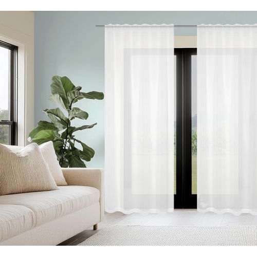 4056751421942 - Gardine HOME WOHNIDEEN DOLLY weiß Gardinen 145cm Multifunktionsband 140cm Obermaterial 100% Polyester transparent B140cm H145cm