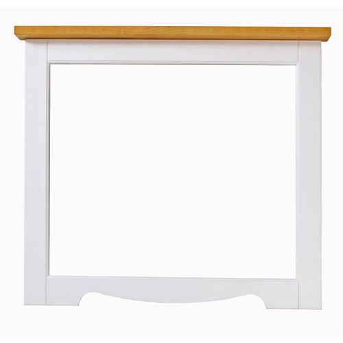4067474221504 - Spiegel HOME AFFAIRE Trinidad gelb (weiß honigfarben) B H T 80cm x 64cm x 6cm Struktur Glas mit Rahmen B80cm H64cm T6cm