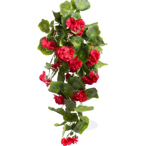 8025003316219 - Kunstblume BOTANIC-HAUS Geranienhängebusch Kunstpflanzen Gr Ø H 30 cm x 60 cm 1 St rot Kunst-Blumen Kunstpflanzen