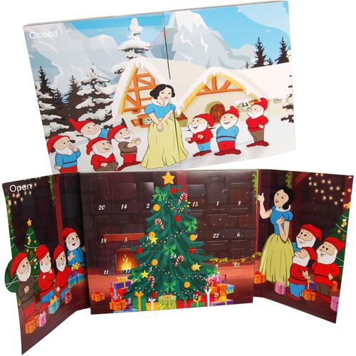 0024762103601 - Adventskalender KREBS GLAS LAUSCHA Schneewittchen und die sieben Zwerge Weihnachtsdeko bunt B39cm H31cm T45cm Glas Adventskalender Mini Märchen Adventskalender mit Christbaumschmuck
