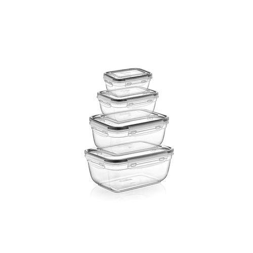 4047125400106 - Nora 4er Frischhaltedosen-Set Rechteckig - luft- & wasserdi 4047125400106 - Nora 4er Frischhaltedosen-Set Rechteckig - luft- & wasserdi