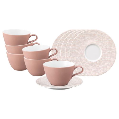 4262517045196 - Milchkaffeetassen mit Untertassen Life Fashion 370 ml 6er Set