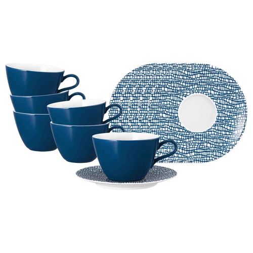 4262517045141 - Milchkaffeetassen mit Untertassen Life Fashion 370 ml 6er Set