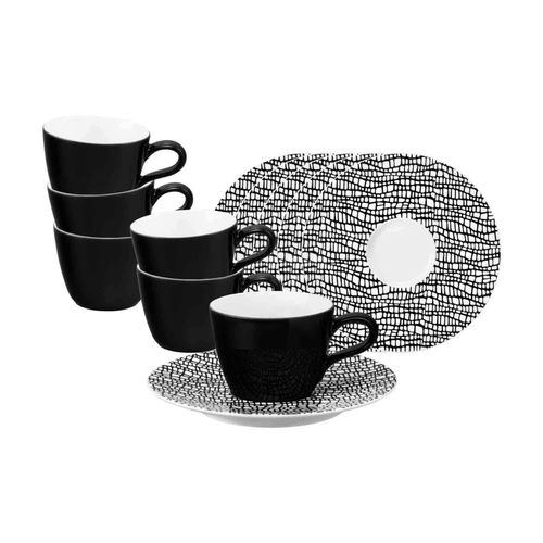4262517045233 - Espressotassen mit Untertassen Life Fashion 90 ml 6er Set 4262517045233 - Espressotassen mit Untertassen Life Fashion 90 ml 6er Set