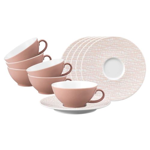 4262517045004 - Teetassen mit Untertassen Life Fashion 140 ml 6er Set 4262517045004 - Teetassen mit Untertassen Life Fashion 140 ml 6er Set