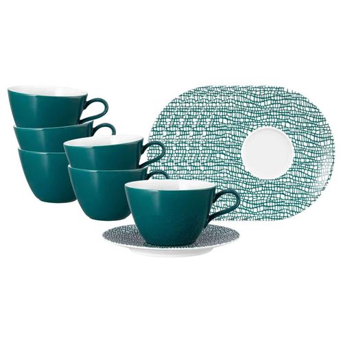 4262517045202 - Milchkaffeetassen mit Untertassen Life Fashion 370 ml 6er Set