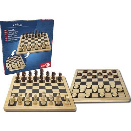 4000826045779 - Holz - Deluxe Holz - Schach & Dame (Spiel)