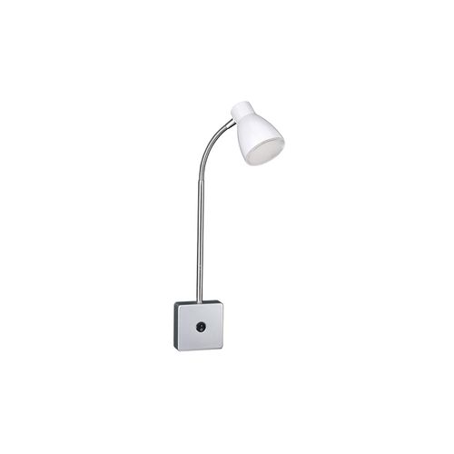 4002707233855 - LED Steckerleuchte Stecker Flexo Metall weiß H 37 cm 4002707233855 - LED Steckerleuchte Stecker Flexo Metall weiß H 37 cm