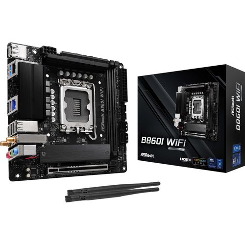4711581490321 - B860I WiFi Mainboard - Intel B860 - Intel LGA1851 socket - DDR5 RAM - Mini-ITX