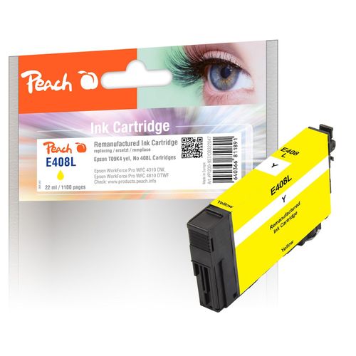 7640366811891 - E408 L Druckerpatrone XL ye ersetzt Epson No 408L T09K440 für zB Epson WorkForce Pro WFC 4310 DW Epson WorkForce Pro WFC 4810 DTWF (wiederaufbereitet)