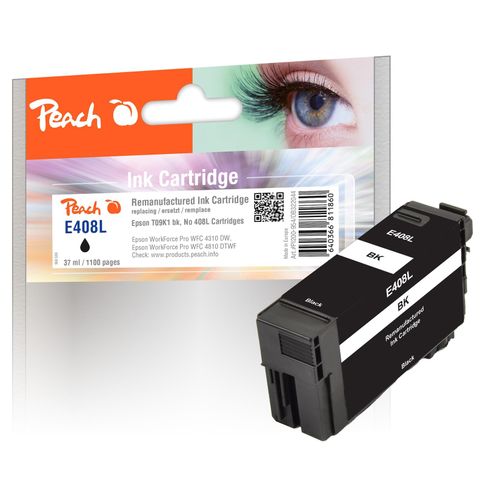 7640366811860 - E408 L Druckerpatrone XL bk ersetzt Epson No 408L T09K140 für zB Epson WorkForce Pro WFC 4310 DW Epson WorkForce Pro WFC 4810 DTWF (wiederaufbereitet)