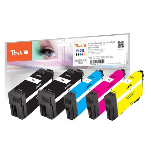 7640366811914 - E408 L 5 Druckerpatronen XL (2*bk c m y) ersetzt Epson No 408L für zB Epson WorkForce Pro WFC 4310 DW Epson WorkForce Pro WFC 4810 DTWF (wiederaufbereitet) 7640366811914 - E408 L 5 Druckerpatronen XL (2*bk c m y) ersetzt Epson No 408L für zB Epson WorkForce Pro WFC 4310 DW Epson WorkForce Pro WFC 4810 DTWF (wiederaufbereitet)