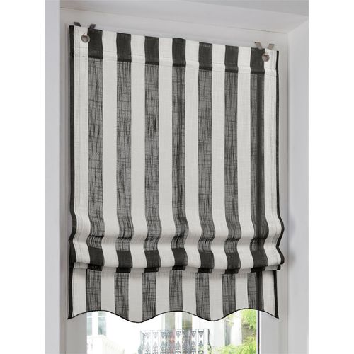 6936782372216 - Raffrollo HEINE HOME Gr 2 schwarz-weiß (schwarz weiß) B60cm H140cm Raffrollos