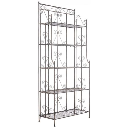 4250420260850 - Standregal Ciara I Outdoor Metallregal für Pflanzen im Landhausstil I Regal für Balkon Terrasse Veranda und Garten I 5 klappbare Böden 4250420260850 - Standregal Ciara I Outdoor Metallregal für Pflanzen im Landhausstil I Regal für Balkon Terrasse Veranda und Garten I 5 klappbare Böden