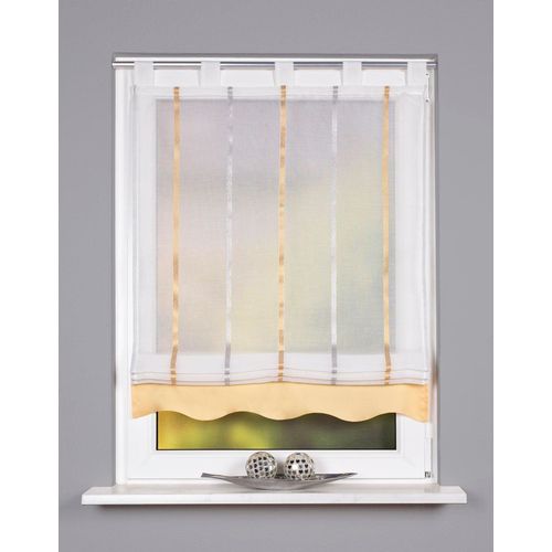 4056751378482 - Raffrollo HEINE HOME Raffrollos Gr 140 cm Schlaufen 140 cm gelb Raffrollos transparent