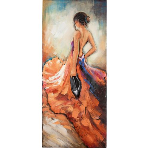 4009079389531 - Metallbild GILDE GALLERY Kunstobjekt Barefoot Tango bunt Bilder B H T 70cm x 140cm x 60cm Frau Metall B70cm H140cm T60cm
